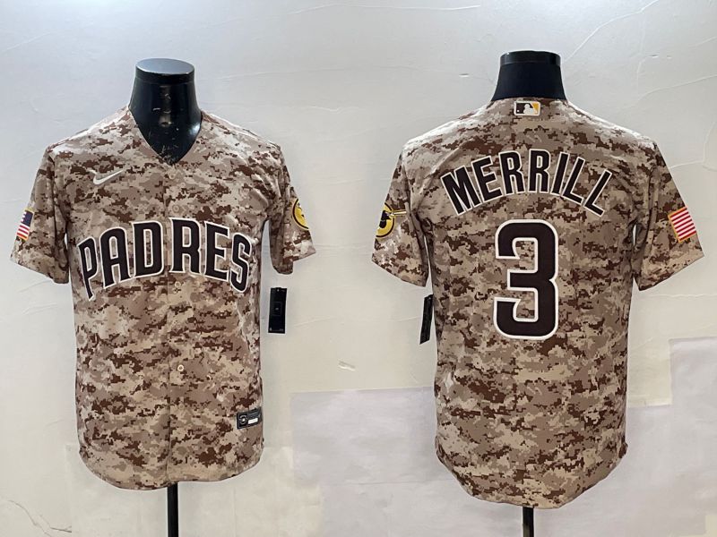 Men San Diego Padres #3 Merrill Camo Game 2025 Nike MLB Jersey style 5